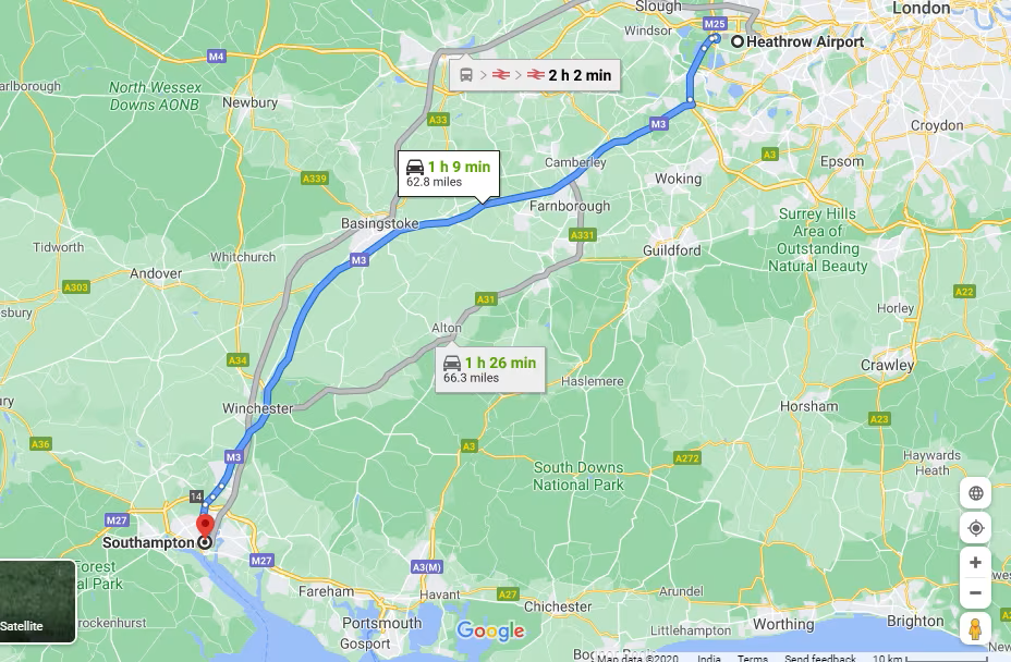 Heathrow To Southampton Cruise Port Chauffeur Transfer