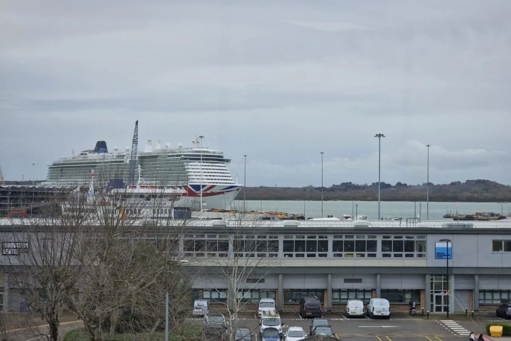 Popular cruise ship at Southampton port
