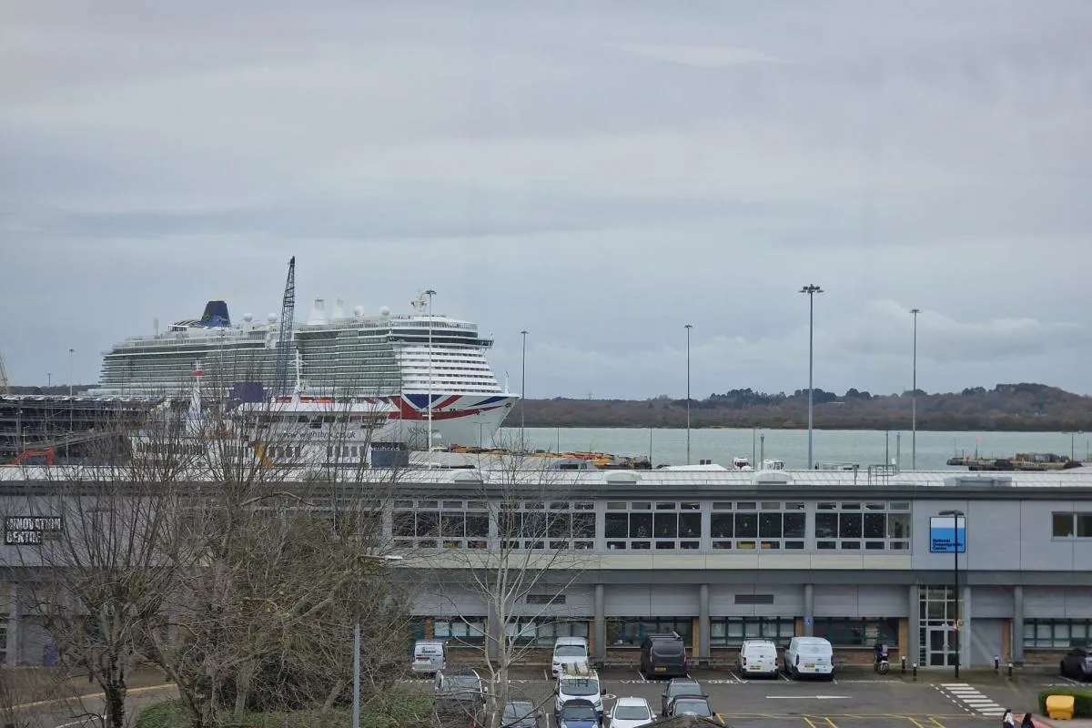 Popular cruise ship at Southampton port